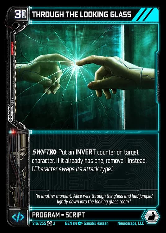 THROUGH THE LOOKING GLASS - Genesis - Kickstarter Edition - NeuroScape TCG card