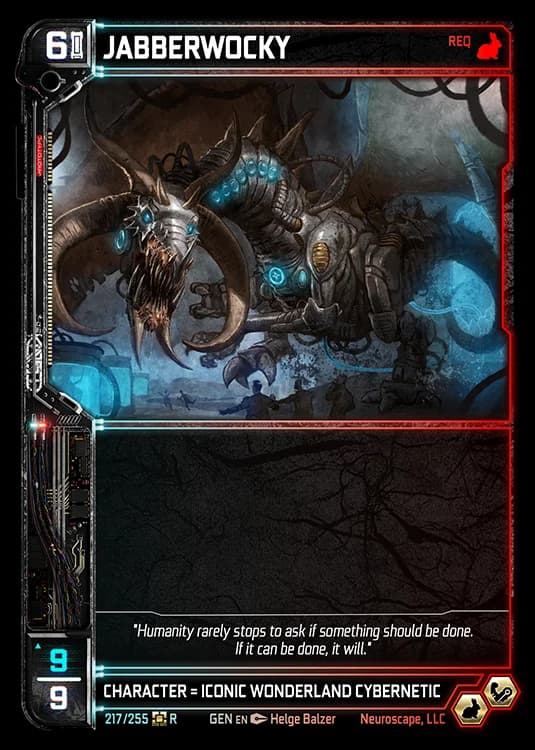 JABBERWOCKY - Genesis - Kickstarter Edition - NeuroScape TCG card