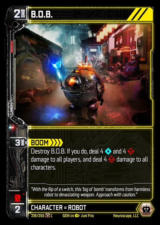 B.O.B. - Genesis - Kickstarter Edition - NeuroScape TCG card