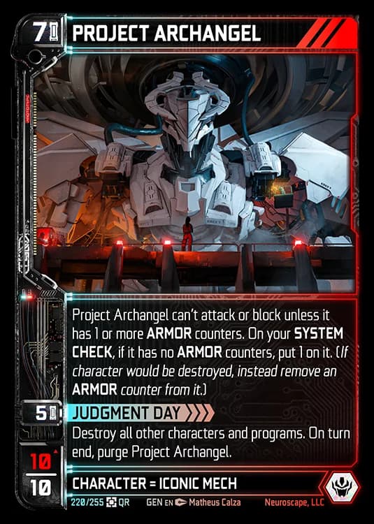 PROJECT ARCHANGEL - Genesis - Kickstarter Edition - NeuroScape TCG card
