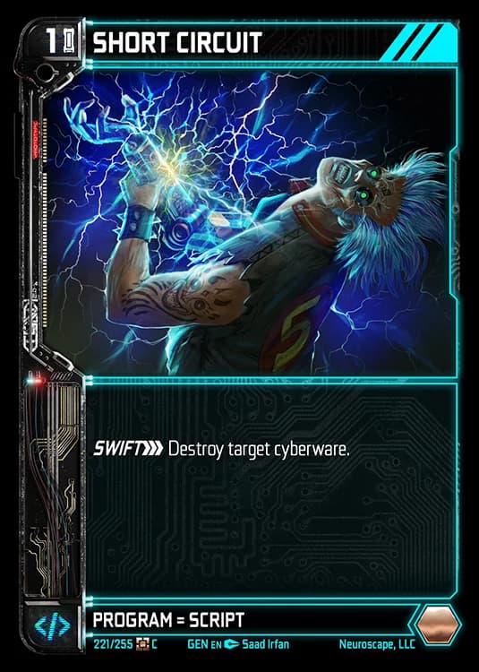 SHORT CIRCUIT - Genesis - Kickstarter Edition - NeuroScape TCG card