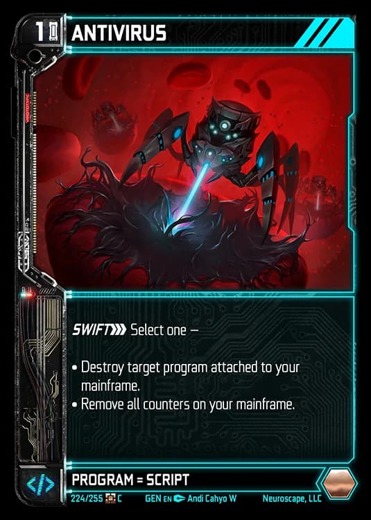 ANTIVIRUS - Genesis - Kickstarter Edition - NeuroScape TCG card