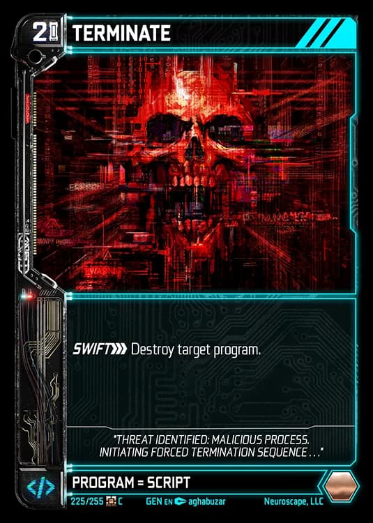 TERMINATE - Genesis - Kickstarter Edition - NeuroScape TCG card