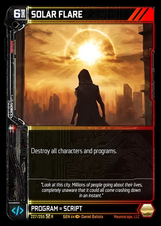 SOLAR FLARE - Genesis - Kickstarter Edition - NeuroScape TCG card