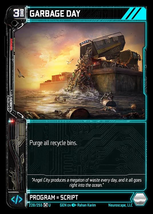 GARBAGE DAY - Genesis - Kickstarter Edition - NeuroScape TCG card