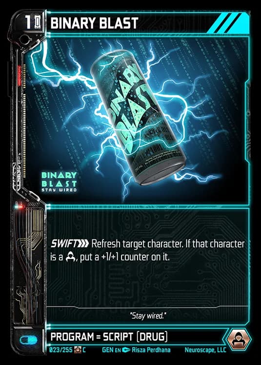BINARY BLAST - Genesis - Kickstarter Edition - NeuroScape TCG card