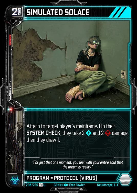 SIMULATED SOLACE - Genesis - Kickstarter Edition - NeuroScape TCG card