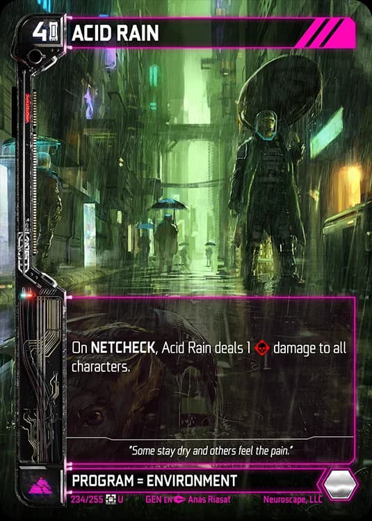 ACID RAIN - Genesis - Kickstarter Edition - NeuroScape TCG card