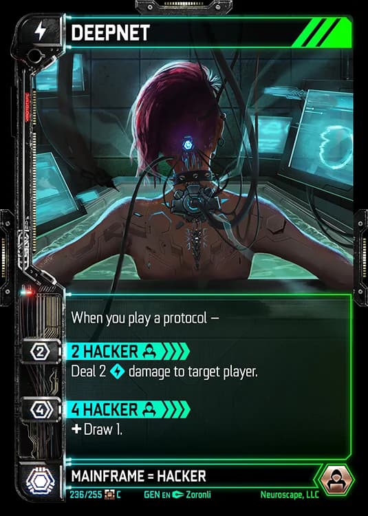 DEEPNET - Genesis - Kickstarter Edition - NeuroScape TCG card