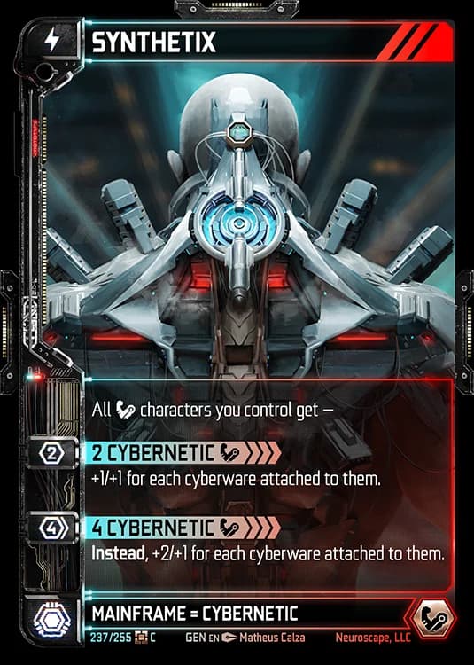 SYNTHETIX - Genesis - Kickstarter Edition - NeuroScape TCG card