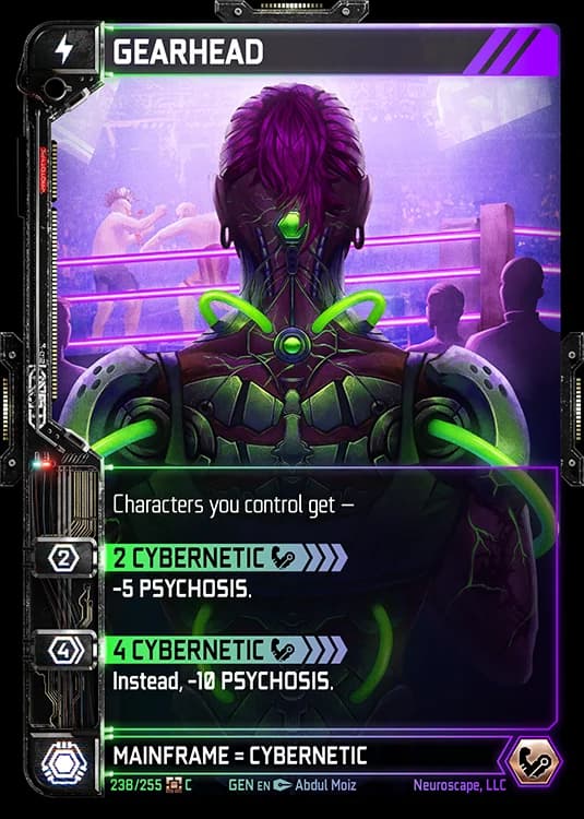 GEARHEAD - Genesis - Kickstarter Edition - NeuroScape TCG card