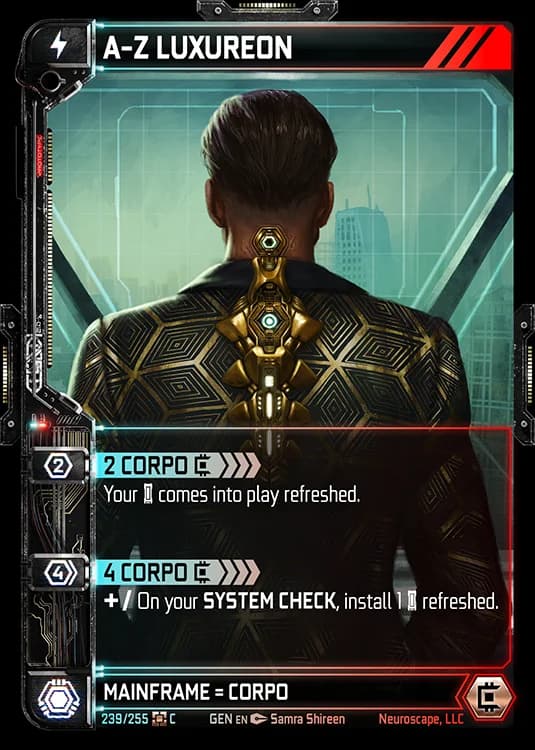 A-Z LUXUREON - Genesis - Kickstarter Edition - NeuroScape TCG card