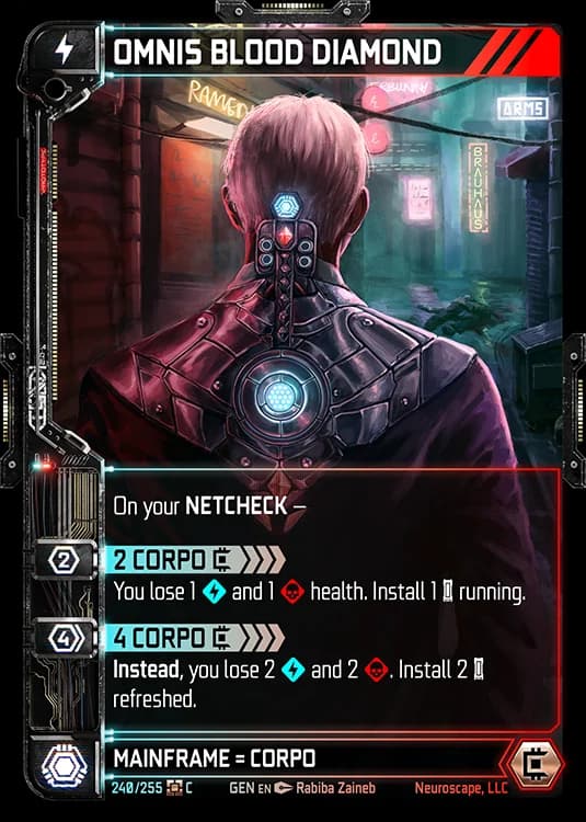OMNIS BLOOD DIAMOND - Genesis - Kickstarter Edition - NeuroScape TCG card