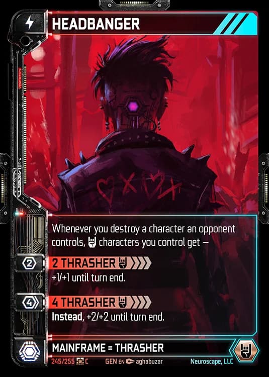 HEADBANGER - Genesis - Kickstarter Edition - NeuroScape TCG card