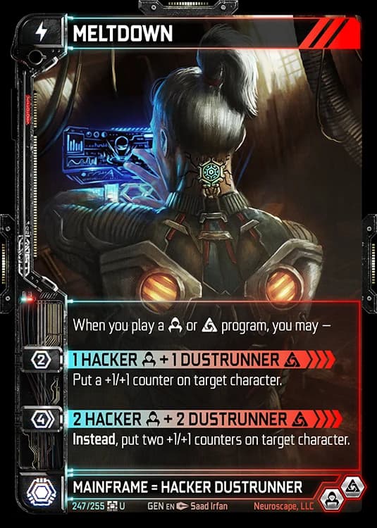 MELTDOWN - Genesis - Kickstarter Edition - NeuroScape TCG card