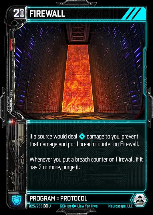 FIREWALL - Genesis - Kickstarter Edition - NeuroScape TCG card