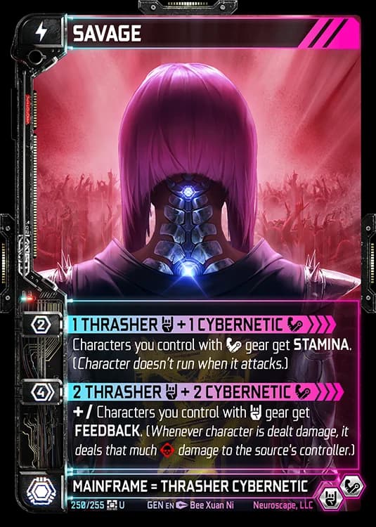 SAVAGE - Genesis - Kickstarter Edition - NeuroScape TCG card