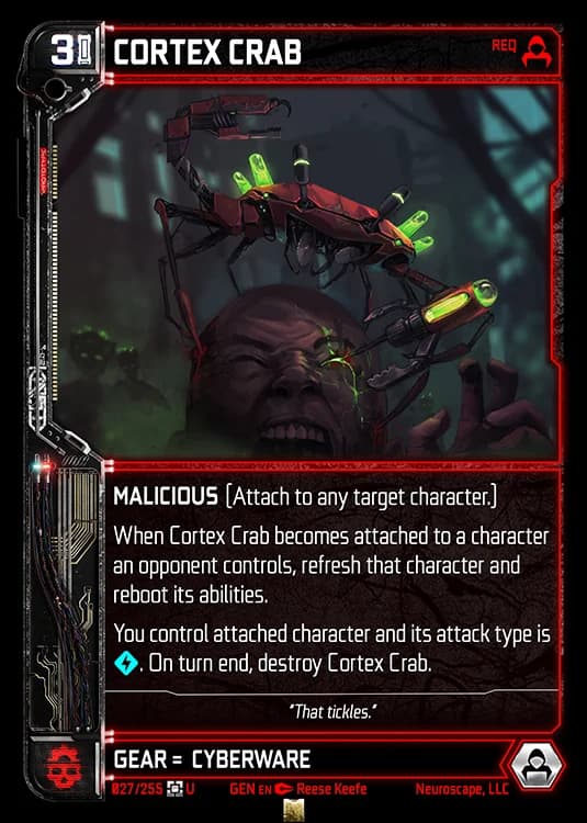 CORTEX CRAB - Genesis - Kickstarter Edition - NeuroScape TCG card