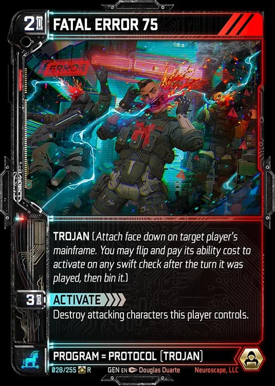 FATAL ERROR 75 - Genesis - Kickstarter Edition - NeuroScape TCG card