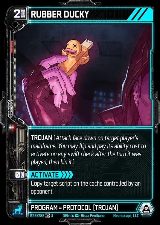 RUBBER DUCKY - Genesis - Kickstarter Edition - NeuroScape TCG card