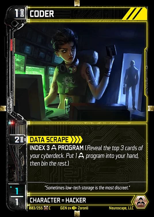 CODER - Genesis - Kickstarter Edition - NeuroScape TCG card