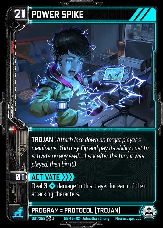 POWER SPIKE - Genesis - Kickstarter Edition - NeuroScape TCG card