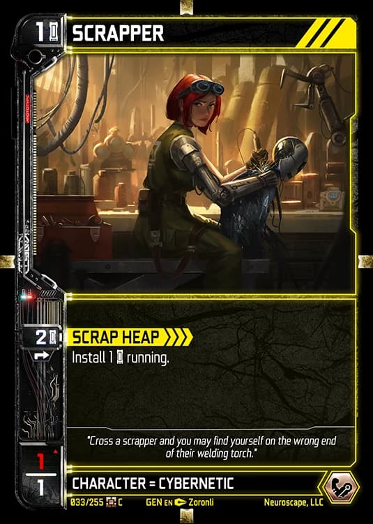 SCRAPPER - Genesis - Kickstarter Edition - NeuroScape TCG card