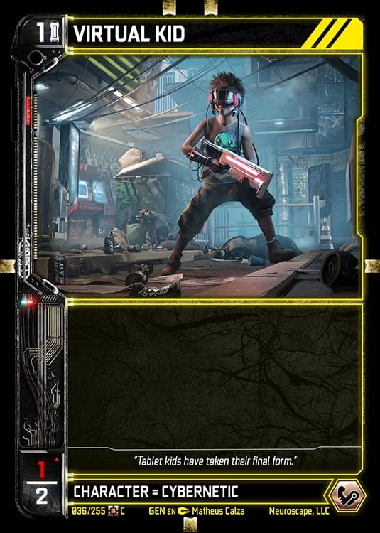 VIRTUAL KID - Genesis - Kickstarter Edition - NeuroScape TCG card