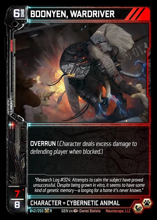 BOONYEN, WARDRIVER - Genesis - Kickstarter Edition - NeuroScape TCG card