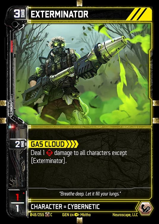 EXTERMINATOR - Genesis - Kickstarter Edition - NeuroScape TCG card