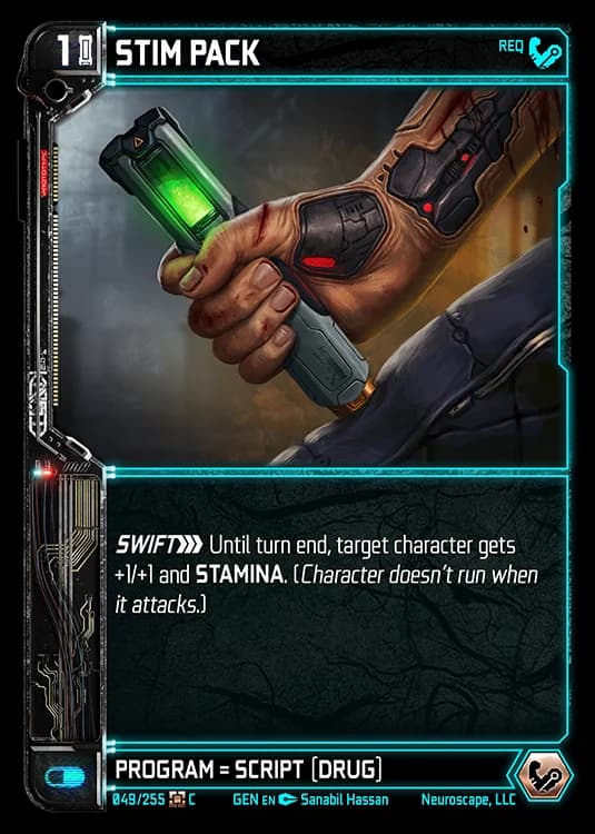 STIM PACK - Genesis - Kickstarter Edition - NeuroScape TCG card