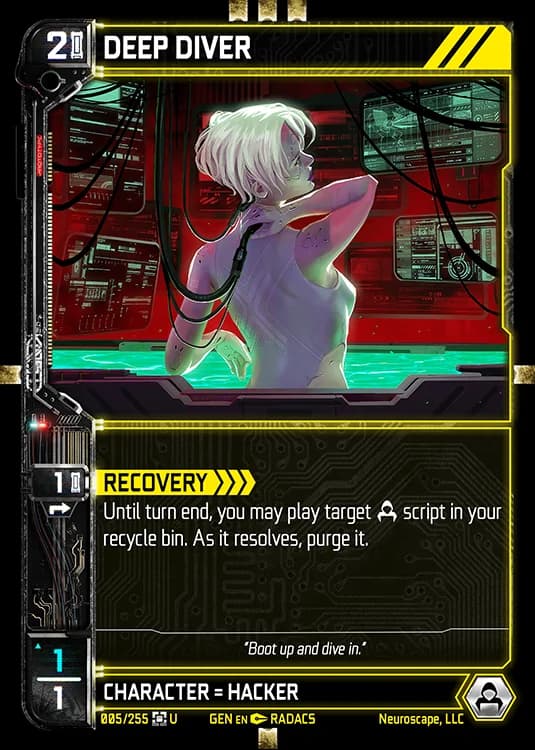 DEEP DIVER - Genesis - Kickstarter Edition - NeuroScape TCG card