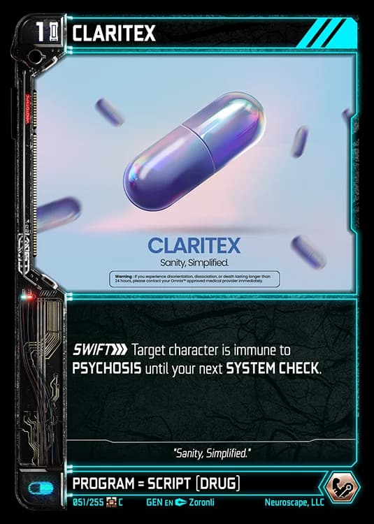 CLARITEX - Genesis - Kickstarter Edition - NeuroScape TCG card