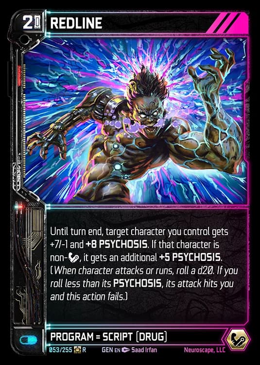 REDLINE - Genesis - Kickstarter Edition - NeuroScape TCG card