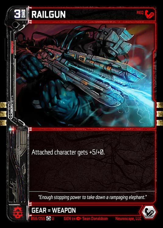 RAILGUN - Genesis - Kickstarter Edition - NeuroScape TCG card