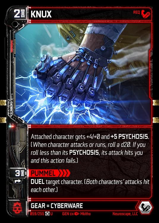 KNUX - Genesis - Kickstarter Edition - NeuroScape TCG card