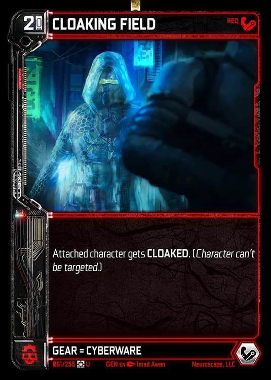 CLOAKING FIELD - Genesis - Kickstarter Edition - NeuroScape TCG card