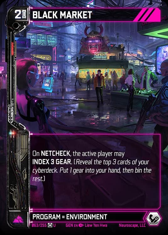 BLACK MARKET - Genesis - Kickstarter Edition - NeuroScape TCG card