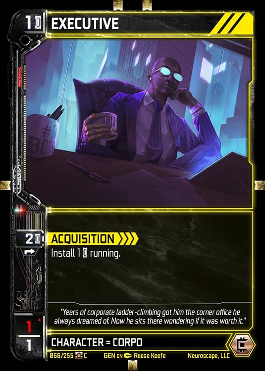 EXECUTIVE - Genesis - Kickstarter Edition - NeuroScape TCG card