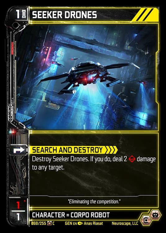 SEEKER DRONES - Genesis - Kickstarter Edition - NeuroScape TCG card