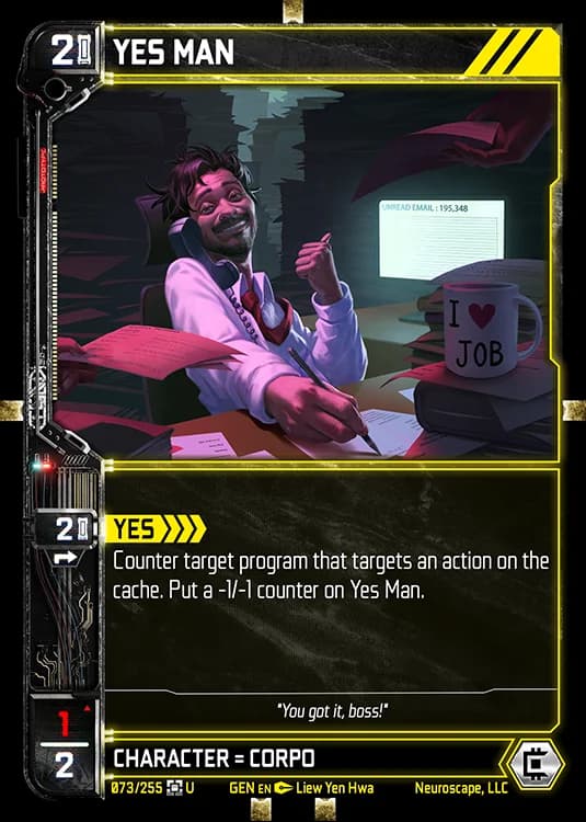 YES MAN - Genesis - Kickstarter Edition - NeuroScape TCG card