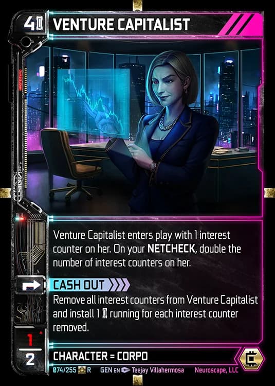VENTURE CAPITALIST - Genesis - Kickstarter Edition - NeuroScape TCG card