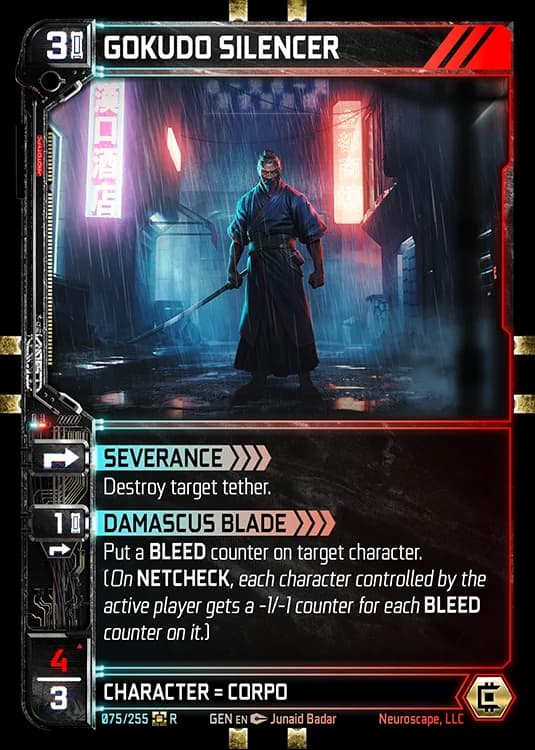GOKUDO SILENCER - Genesis - Kickstarter Edition - NeuroScape TCG card