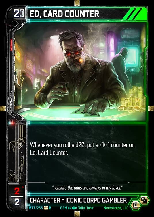 ED, CARD COUNTER - Genesis - Kickstarter Edition - NeuroScape TCG card