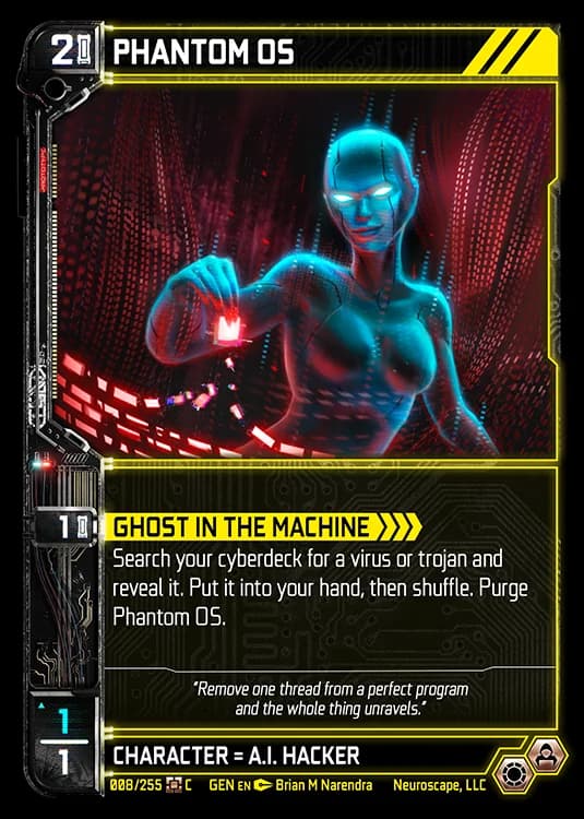 PHANTOM OS - Genesis - Kickstarter Edition - NeuroScape TCG card