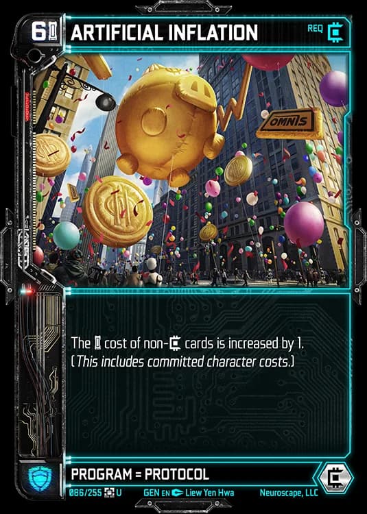 ARTIFICIAL INFLATION - Genesis - Kickstarter Edition - NeuroScape TCG card