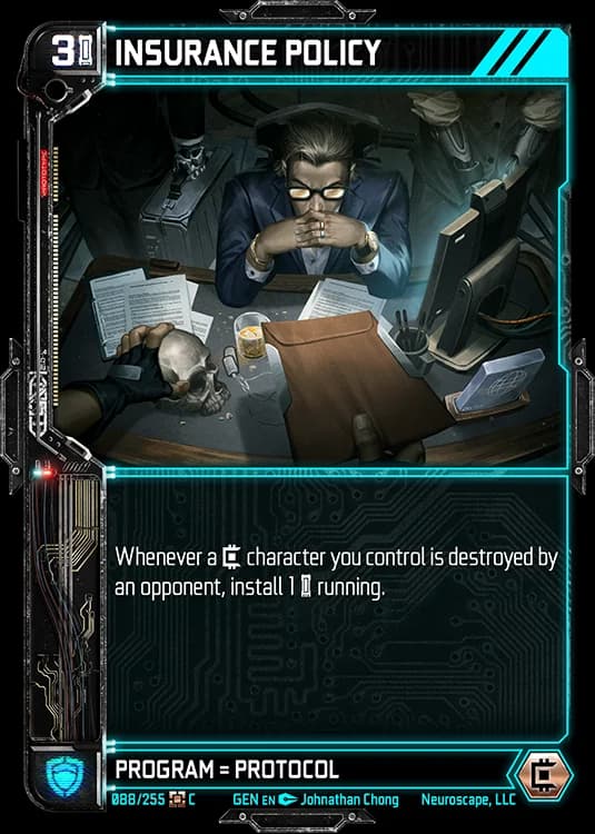 INSURANCE POLICY - Genesis - Kickstarter Edition - NeuroScape TCG card