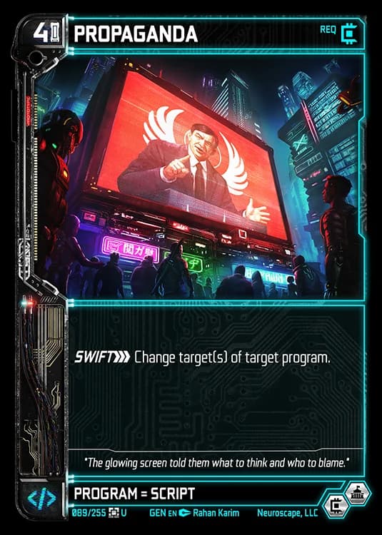 PROPAGANDA - Genesis - Kickstarter Edition - NeuroScape TCG card
