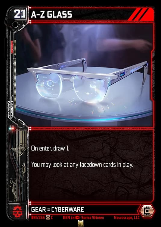 A-Z GLASS - Genesis - Kickstarter Edition - NeuroScape TCG card
