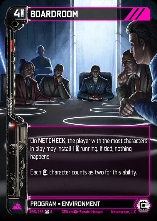 BOARDROOM - Genesis - Kickstarter Edition - NeuroScape TCG card